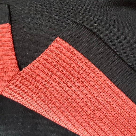 Misook flared black rust red blazer knit lightweight - Picture 3 of 7